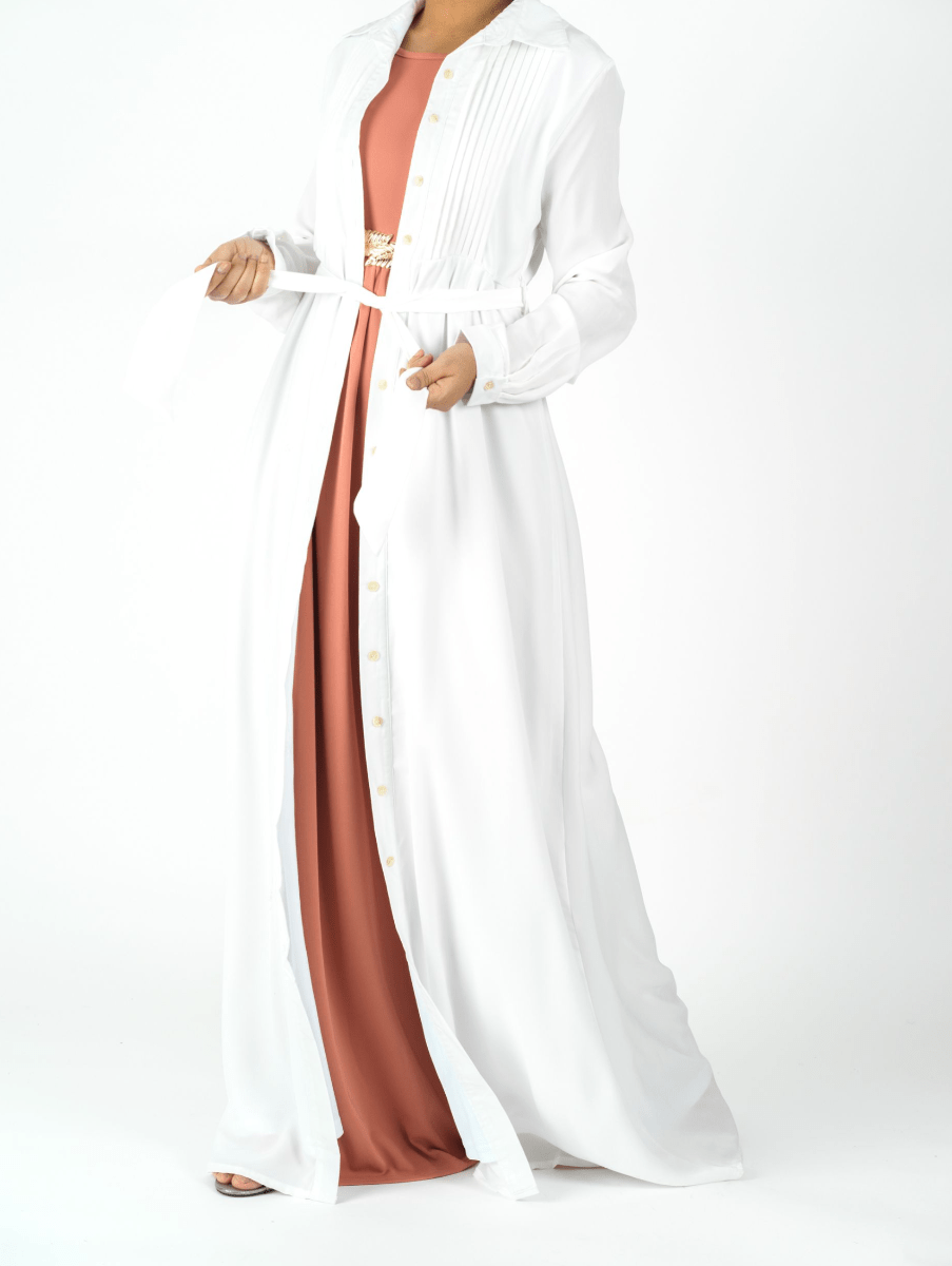 White Button-Down Maxi dress – KF